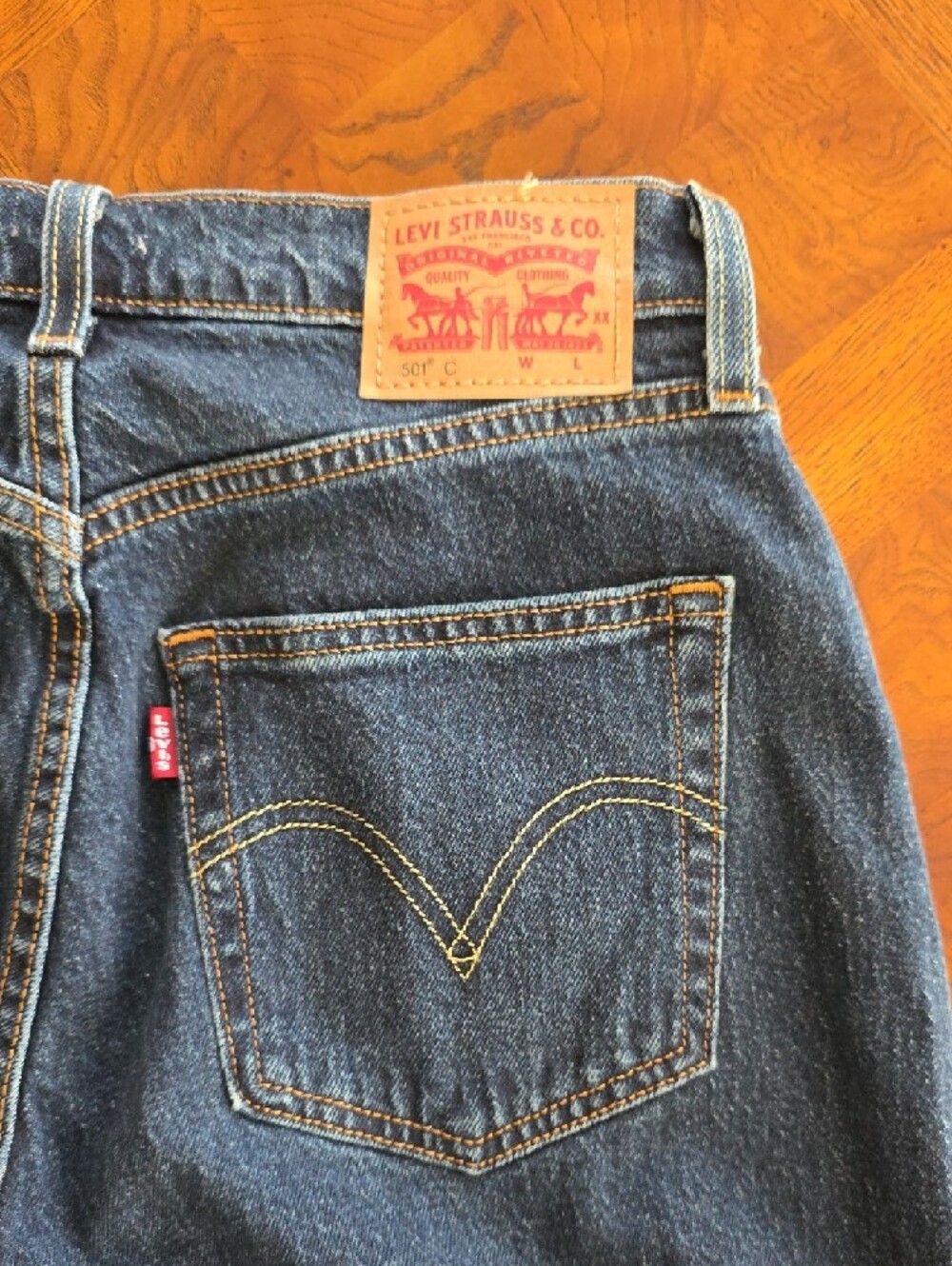 Levi's Women's 501 Curve Straight Leg Stretch Jeans - Mild Salsa - 27 X 30 - NEW - Picture 7 of 12